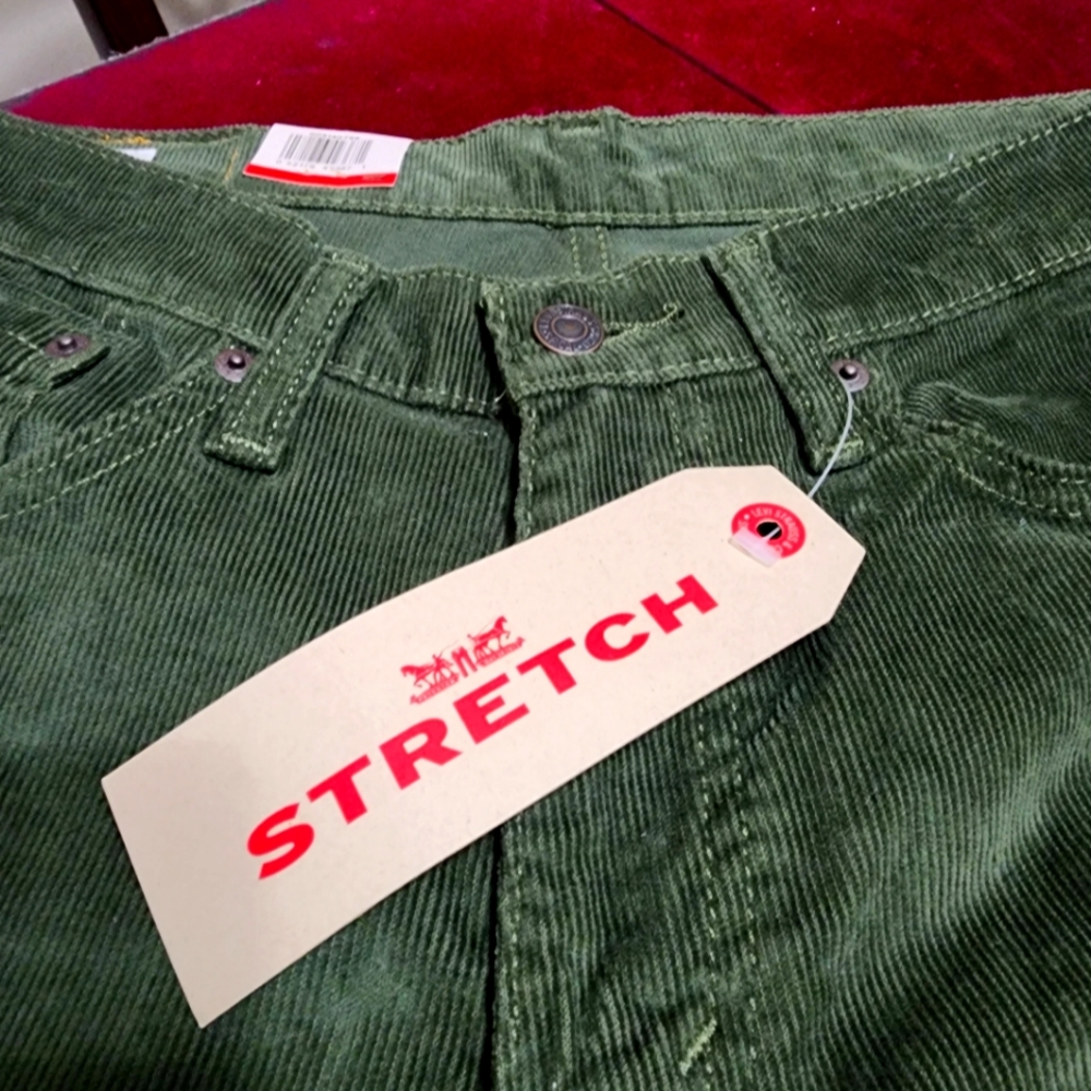 Levi's 514 Dark Green Straight Denim Corduroy pants - Picture 4 of 14